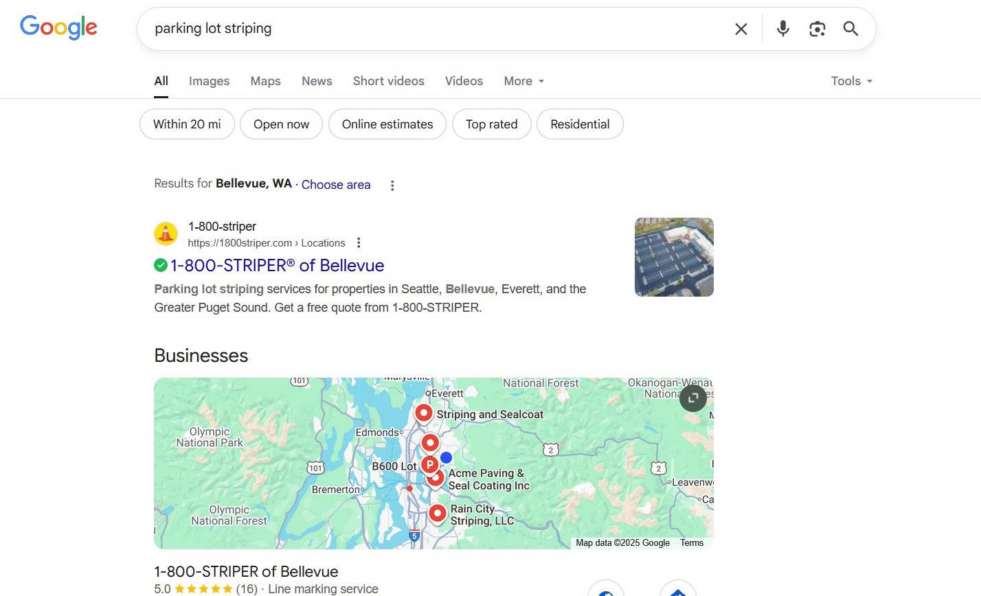Google Search Results Map Pack
